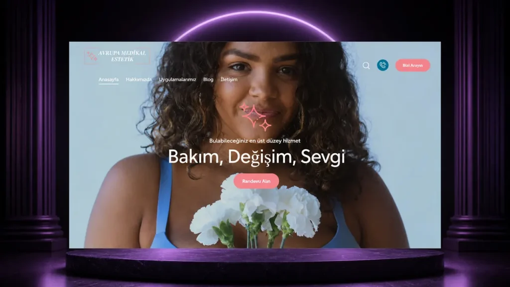 Avrupa Medikal Estetik web sitesi tasarımı