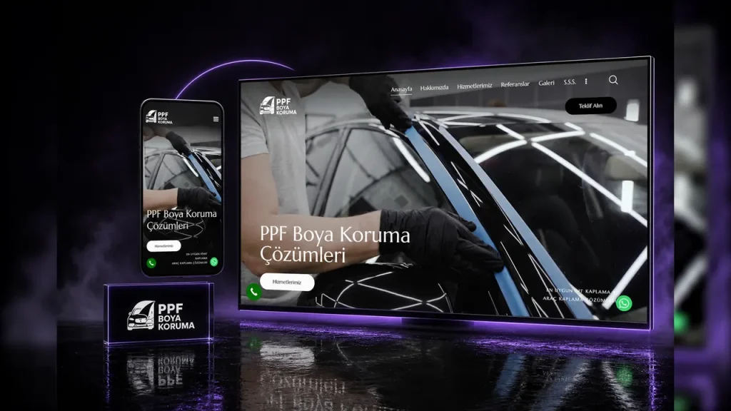 PPF Boya Koruma web sitesi tasarımı